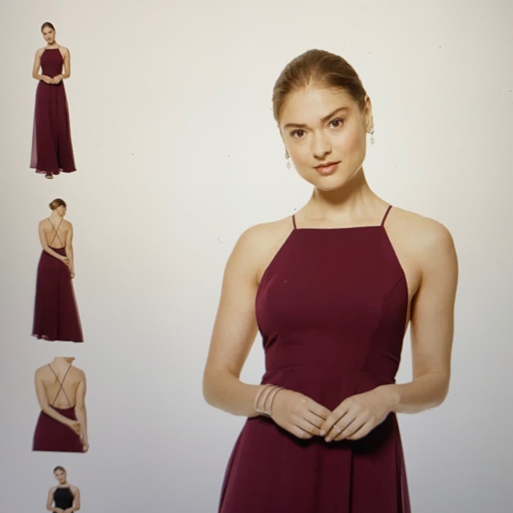 Levkoff bridesmaid dress - wine color - size 10